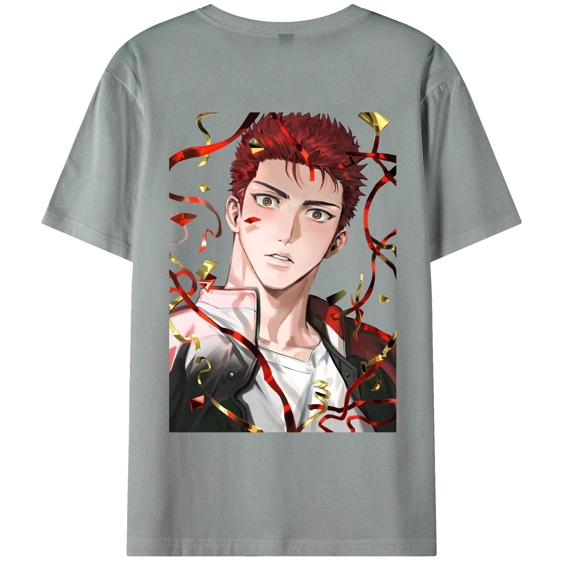 （画像用） SLAM DUNK／スラムダンク 綿100％ メンズ半袖Tシャツ（バックプリント） 通気性